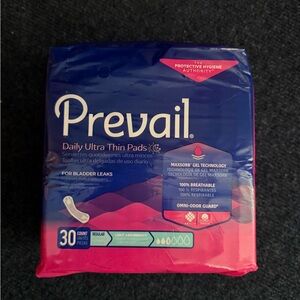 Prevail Daily Ultra Thin Pads 3 Prevail Ultra Thin Pads Light Absorbancy 30 Ct